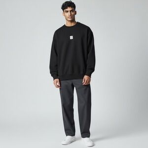Everybody World Black Trash Crewneck Size Large made In The USA
